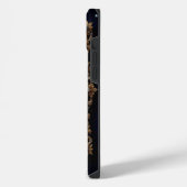 宝石入りゴールド装飾文字A iPhoneケース (左側面)