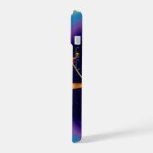 宝石入りモノグラムの金の法の秤 iPhone 15ケース (左側面)