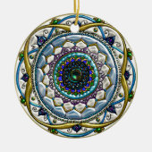 宝石化マンダラパーソナライズされた(セラミックオーナメント) セラミックオーナメント (正面)