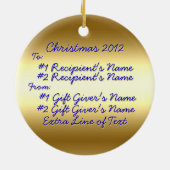 宝石化マンダラパーソナライズされた(セラミックオーナメント) セラミックオーナメント (裏面)