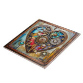 宝石及びステンドグラスハートスチームパンクシリーズ タイル (側面)