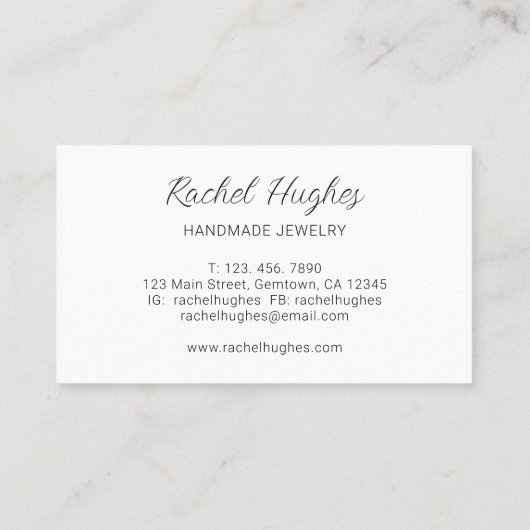 宝石商フローラ 名刺 (裏面)