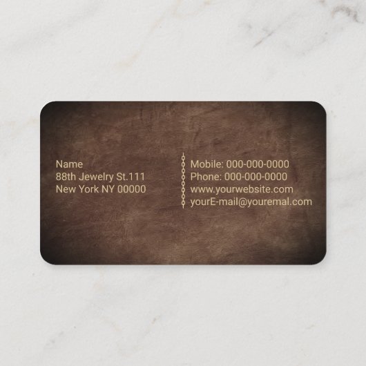 宝石商名刺 名刺 (裏面)