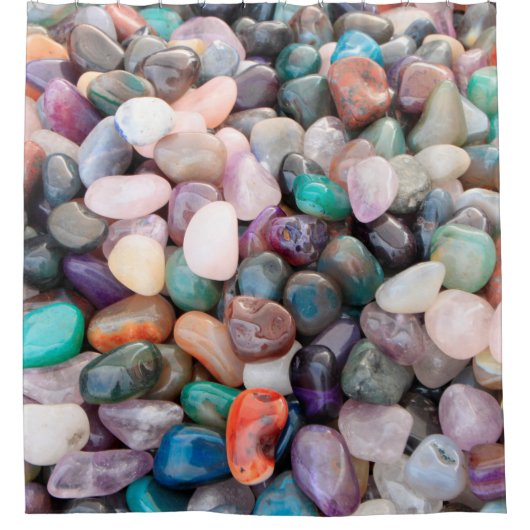 宝石地質鉱物高価 シャワーカーテン (正面)