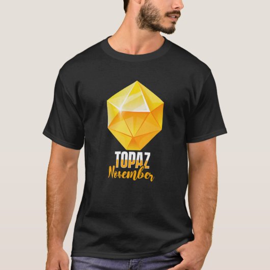 宝石大切石鉱物Topaz N Tシャツ (正面)