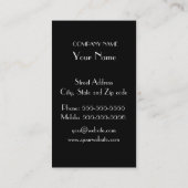 宝石屋のジュエリーのダイヤモンドの輝き 名刺 (裏面)