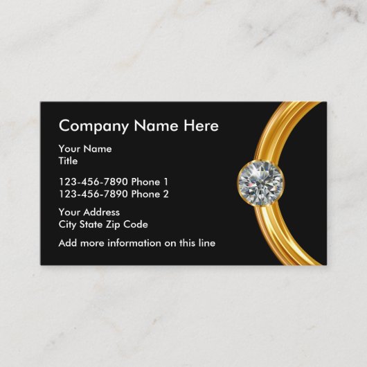 宝石屋のデザイン 名刺 (正面)