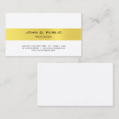 宝石店の販売人のモダンのお洒落でエレガントな金ゴールド 名刺 (正面/裏面)