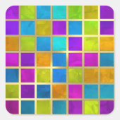 宝石数々のモザイク スクエアシール (正面)