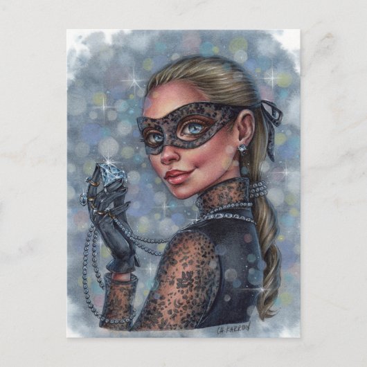 宝石泥棒はがき ポストカード (正面)