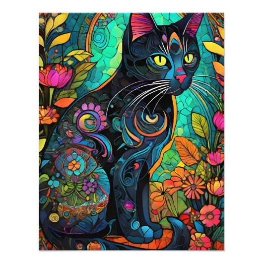 宝石猫 フォトプリント            (正面)