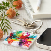 宝石用プリズム-水彩 キーホルダー (正面右)