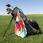 宝石用プリズム-水彩 ゴルフタオル (グリーン)