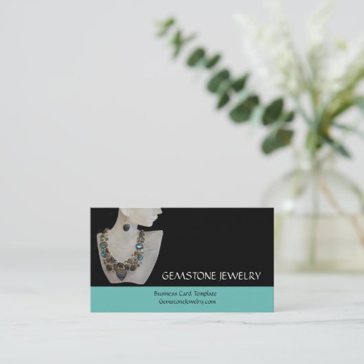 宝石用原石のジュエリー 名刺 (スタンド正面)