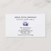 *宝石用原石の水彩画の宇宙霊気の水晶の宝石 名刺 (裏面)