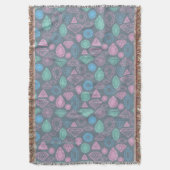 宝石用原石アイコンパターン スローブランケット (正面縦)