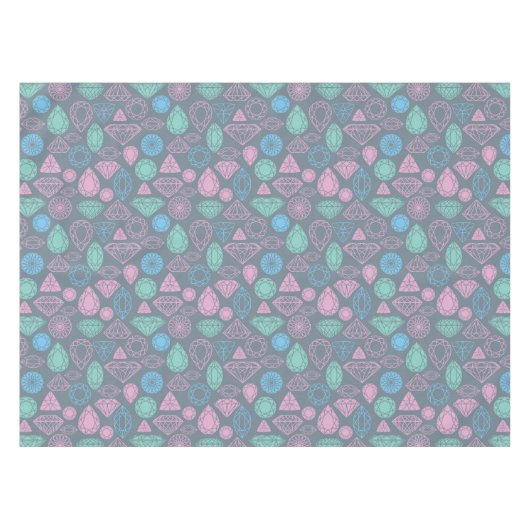 宝石用原石アイコンパターン テーブルクロス (正面(横))