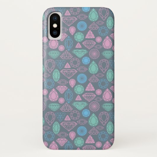 宝石用原石アイコンパターン Case-Mate iPhoneケース (裏面)