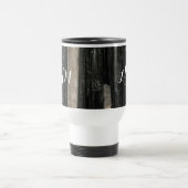 宝石白黒垂直モノグラストライプのム トラベルマグ (中央)