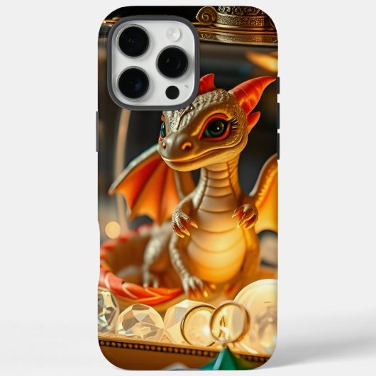 宝石箱の中のかわいいドラゴン Case-Mate iPhoneケース (裏面)