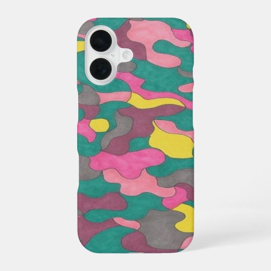 宝石色パターンiPhoneケース iPhone 16ケース (裏面)