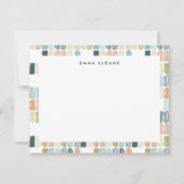 宝石色彩の鮮やかノートカパーソナライズされたード ノートカード (正面)