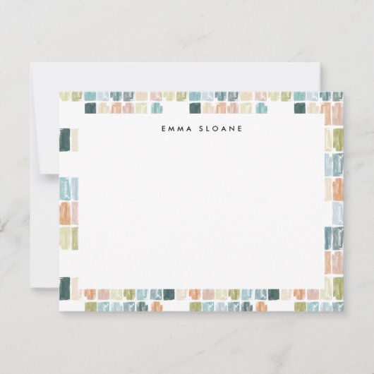 宝石色彩の鮮やかノートカパーソナライズされたード ノートカード (正面)