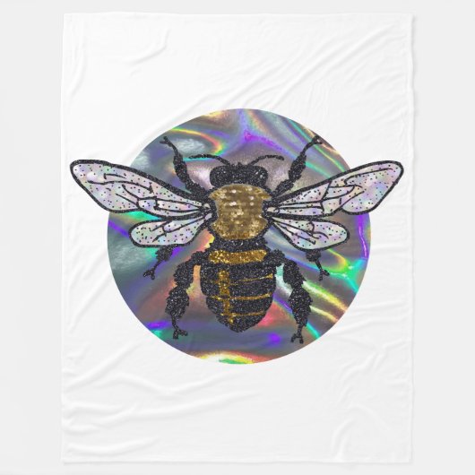 宝石製の蜂の毛布 フリースブランケット (正面)