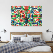 宝石調中世の写本の花巻物 キャンバスプリント (インサイチュ (寝室))