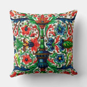 宝石調中世の写本の花巻物 クッション (裏面)