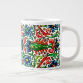 宝石調中世の写本の花巻物 ジャンボコーヒーマグカップ (右)