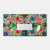 宝石調中世の写本の花巻物 デスクマット (キーボード&マウス)