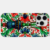 宝石調中世の写本の花巻物 Case-Mate iPhoneケース (裏面 (横))