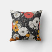 宝石調花デザイン枕 クッション (裏面)