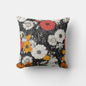 宝石調花デザイン枕 クッション (正面)