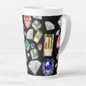 宝石違う模様 カフェラテマグ (右アングル)