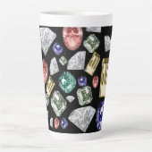 宝石違う模様 カフェラテマグ (正面)