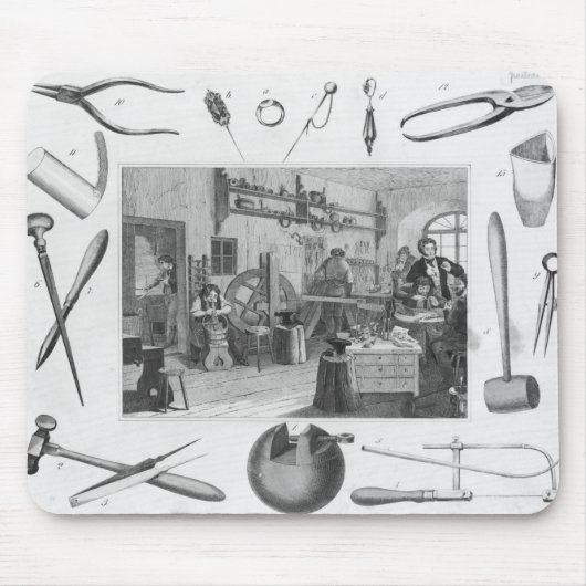 宝石類1810年の研修会そして主要な用具 マウスパッド (正面)