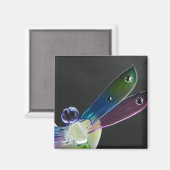 宝石飾りトンボ磁石 マグネット (正面/裏面)