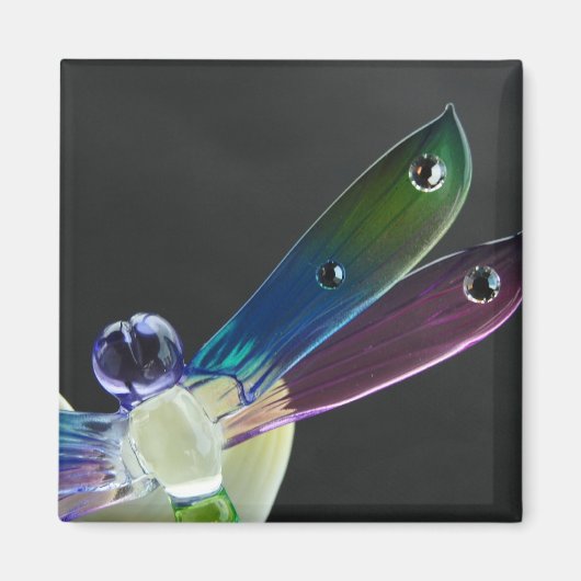 宝石飾りトンボ磁石 マグネット (正面)