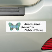 宝石飾りバタフライガラス効果 バンパーステッカー (車上)