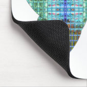 宝石飾りバタフライガラス効果 マウスパッド (コーナー)