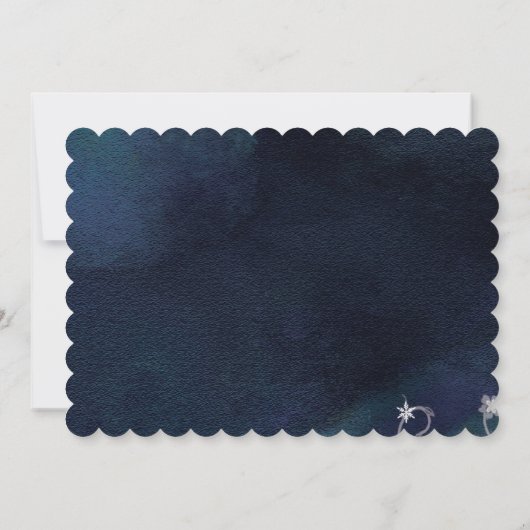 宝石飾りリースグラムウィンターウェディング日付を保存 セーブザデート (裏面)