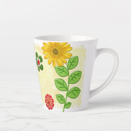 宝石飾り付きナチュアズパーソナライズされた カフェラテマグ (右)