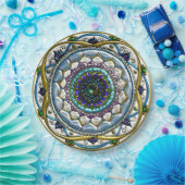 宝石飾り曼荼羅 ペーパープレート (パーティー)