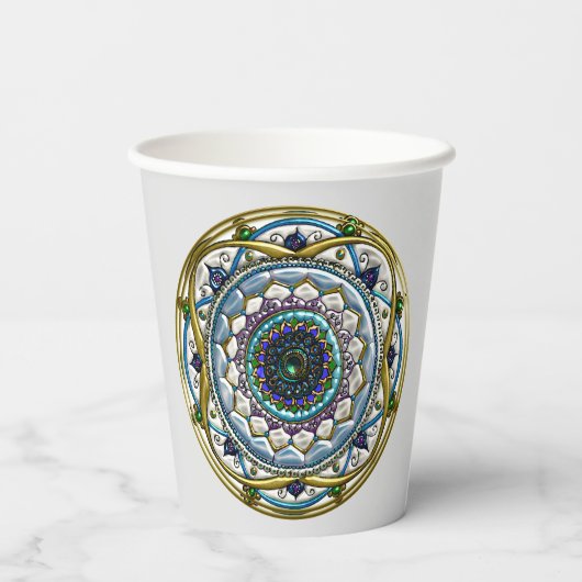 宝石飾り曼荼羅 紙コップ (裏面)
