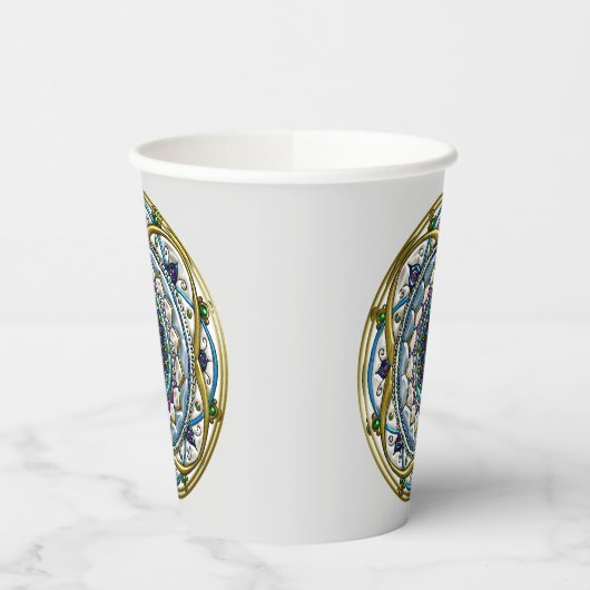 宝石飾り曼荼羅 紙コップ (左)