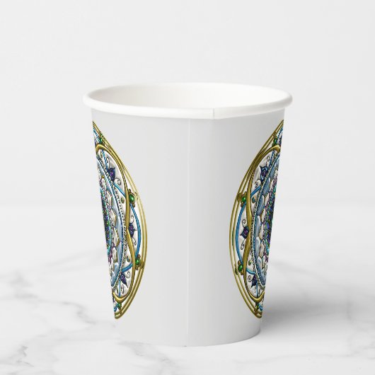 宝石飾り曼荼羅 紙コップ (右)