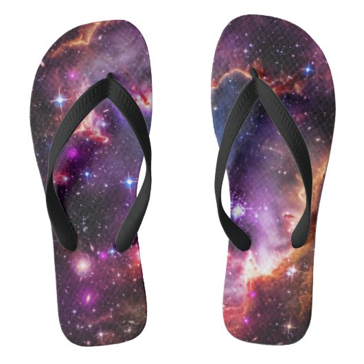 宝石飾り輝く星空宇宙写真smc ビーチサンダル (フットベッド)