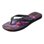 宝石飾り輝く星空宇宙写真smc ビーチサンダル (アングル)